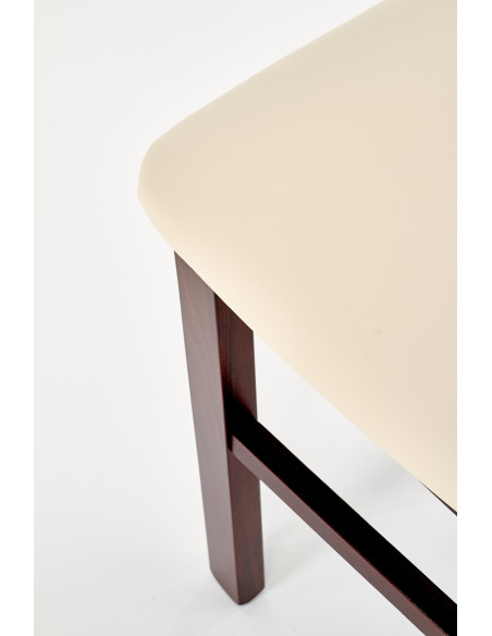 SYLWEK 1 Krzesło Drewniane Ciemny Orzech/Torent Beige Elegancja