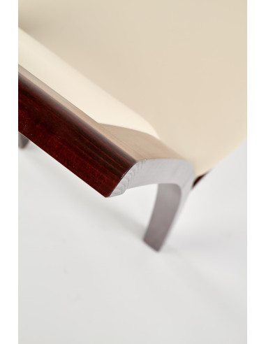 SYLWEK 1 Krzesło Drewniane Ciemny Orzech/Torent Beige Elegancja