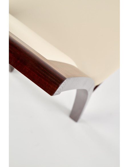 SYLWEK 1 Krzesło Drewniane Ciemny Orzech/Torent Beige Elegancja