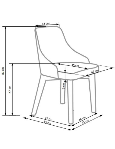 TOLEDO Krzesło Drewniane Biały/Inari 91 Minimalizm i Elegancja