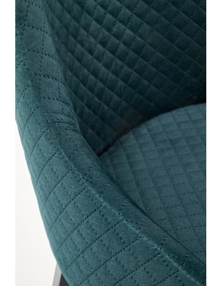 TOLEDO Krzesło Drewniane Czarny/Velvet Pikowany Ekskluzywny Styl