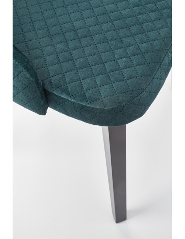 TOLEDO Krzesło Drewniane Czarny/Velvet Pikowany Ekskluzywny Styl