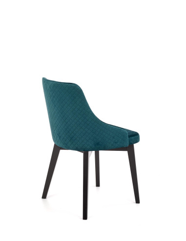 TOLEDO Krzesło Drewniane Czarny/Velvet Pikowany Ekskluzywny Styl