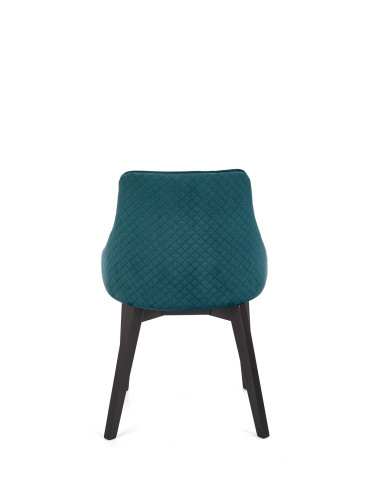 TOLEDO Krzesło Drewniane Czarny/Velvet Pikowany Ekskluzywny Styl