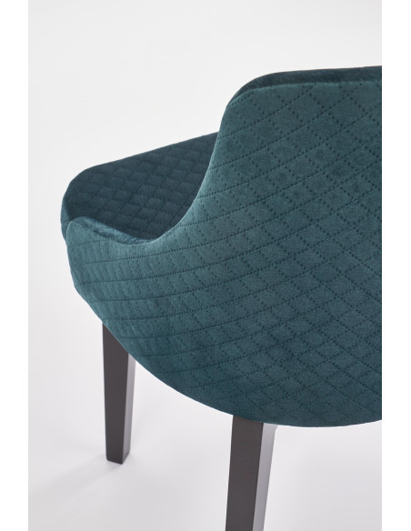 TOLEDO Krzesło Drewniane Czarny/Velvet Pikowany Ekskluzywny Styl