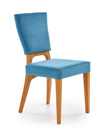 WENANTY Krzesło Drewniane Dąb Miodowy/Morski Wyjątkowy Akcent Koloru