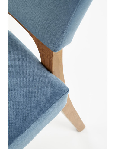 WENANTY Krzesło Drewniane Dąb Miodowy/Morski Wyjątkowy Akcent Koloru