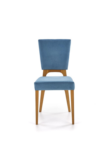 WENANTY Krzesło Drewniane Dąb Miodowy/Morski Wyjątkowy Akcent Koloru