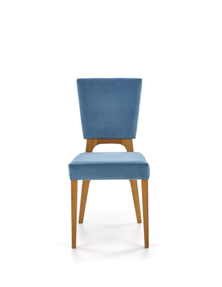 WENANTY Krzesło Drewniane Dąb Miodowy/Morski Wyjątkowy Akcent Koloru