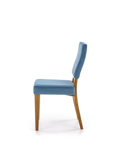 WENANTY Krzesło Drewniane Dąb Miodowy/Morski Wyjątkowy Akcent Koloru