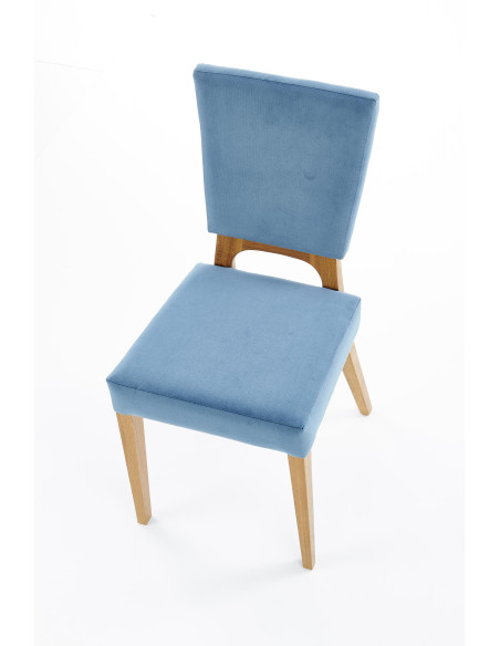 WENANTY Krzesło Drewniane Dąb Miodowy/Morski Wyjątkowy Akcent Koloru