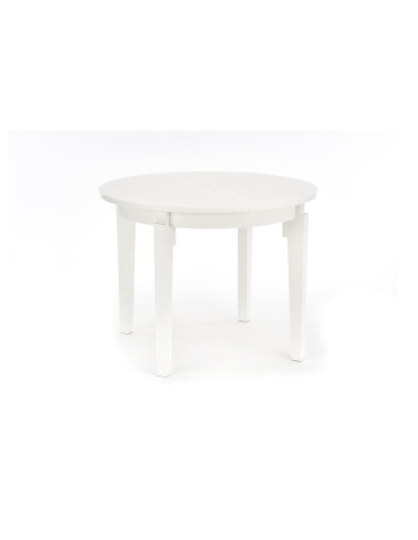 SORBUS Stół Okrągły Fi100 cm Rozkładany do Długośći 200 cm Biały Nowoczesny