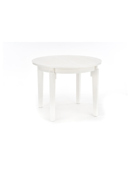 SORBUS Stół Okrągły Fi100 cm Rozkładany do Długośći 200 cm Biały Nowoczesny