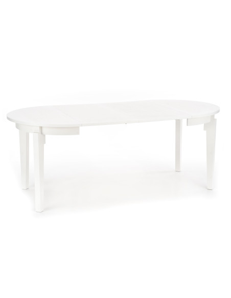 SORBUS Stół Okrągły Fi100 cm Rozkładany do Długośći 200 cm Biały Nowoczesny