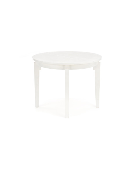 SORBUS Stół Okrągły Fi100 cm Rozkładany do Długośći 200 cm Biały Nowoczesny