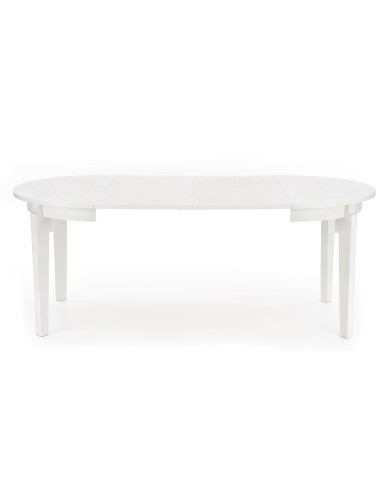 SORBUS Stół Okrągły Fi100 cm Rozkładany do Długośći 200 cm Biały Nowoczesny