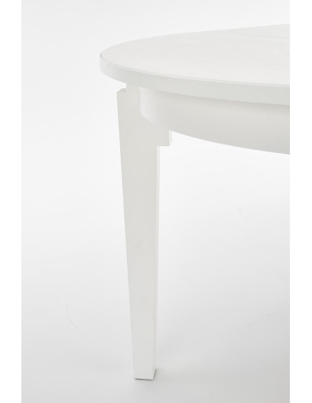 SORBUS Stół Okrągły Fi100 cm Rozkładany do Długośći 200 cm Biały Nowoczesny