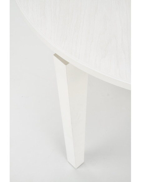 SORBUS Stół Okrągły Fi100 cm Rozkładany do Długośći 200 cm Biały Nowoczesny