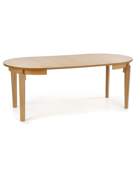 SORBUS Stół Okrągły Fi100 cm Rozkładany do Długośći 200 cm Dąb Miodowy