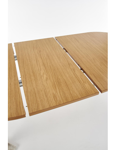 SORBUS Stół Okrągły Fi100 cm Rozkładany do Długośći 200 cm Dąb Miodowy