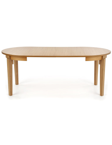 SORBUS Stół Okrągły Fi100 cm Rozkładany do Długośći 200 cm Dąb Miodowy