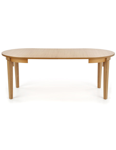 SORBUS Stół Okrągły Fi100 cm Rozkładany do Długośći 200 cm Dąb Miodowy