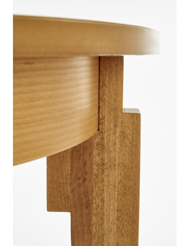 SORBUS Stół Okrągły Fi100 cm Rozkładany do Długośći 200 cm Dąb Miodowy