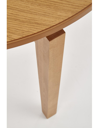 SORBUS Stół Okrągły Fi100 cm Rozkładany do Długośći 200 cm Dąb Miodowy