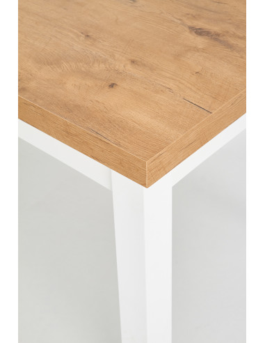 TIAGO Stół Rozkładany 140-220 cm Dąb Lancelot/Biały Harmonia i Styl