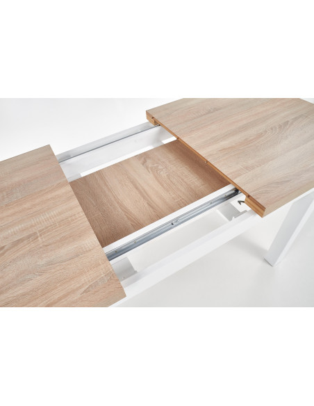 TIAGO stół rozkładany 140-220/80 blat: dąb sonoma, nogi: biały 