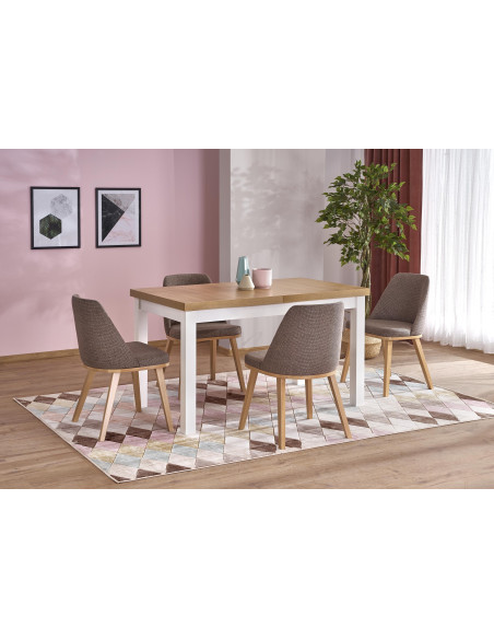 Stół rozkładany TIAGO 2 140-220 cm dąb riviera / biały