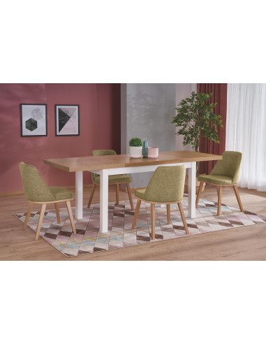 Stół rozkładany TIAGO 2 140-220 cm dąb riviera / biały