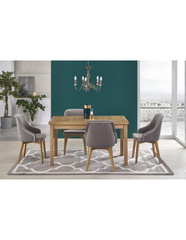 TIAGO 2 stół rozkładany 140-220/80 blat: dąb riviera, nogi: dąb riviera 