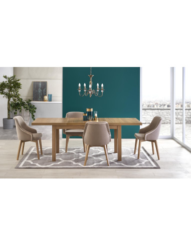 TIAGO 2 stół rozkładany 140-220/80 blat: dąb riviera, nogi: dąb riviera 