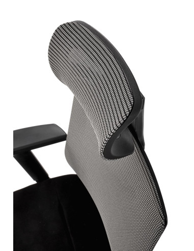 ADMIRAL Fotel Gabinetowy Popiel/Czarny Komfort i Nowoczesny Design