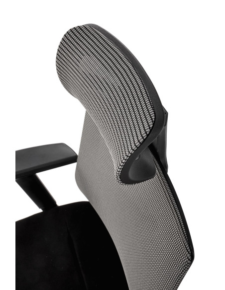 ADMIRAL Fotel Gabinetowy Popiel/Czarny Komfort i Nowoczesny Design