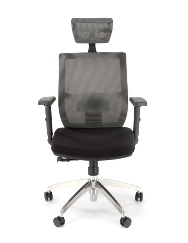 ADMIRAL Fotel Gabinetowy Popiel/Czarny Komfort i Nowoczesny Design