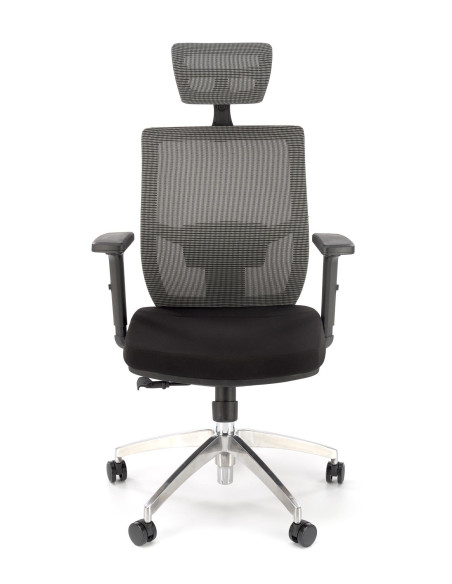 ADMIRAL Fotel Gabinetowy Popiel/Czarny Komfort i Nowoczesny Design