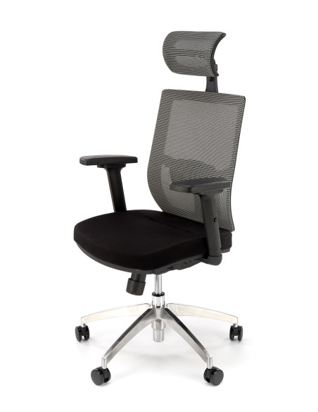 ADMIRAL Fotel Gabinetowy Popiel/Czarny Komfort i Nowoczesny Design