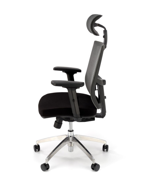 ADMIRAL Fotel Gabinetowy Popiel/Czarny Komfort i Nowoczesny Design