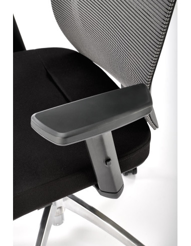 ADMIRAL Fotel Gabinetowy Popiel/Czarny Komfort i Nowoczesny Design