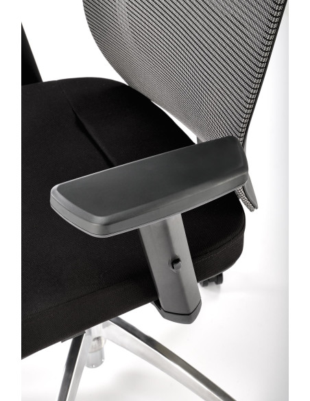 ADMIRAL Fotel Gabinetowy Popiel/Czarny Komfort i Nowoczesny Design