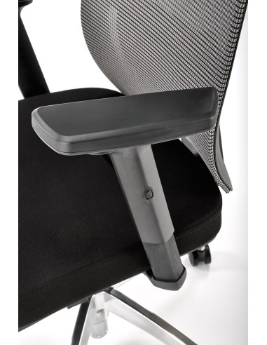 ADMIRAL Fotel Gabinetowy Popiel/Czarny Komfort i Nowoczesny Design