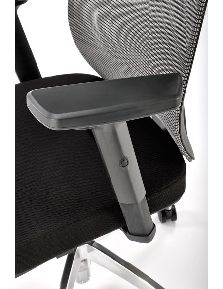 ADMIRAL Fotel Gabinetowy Popiel/Czarny Komfort i Nowoczesny Design