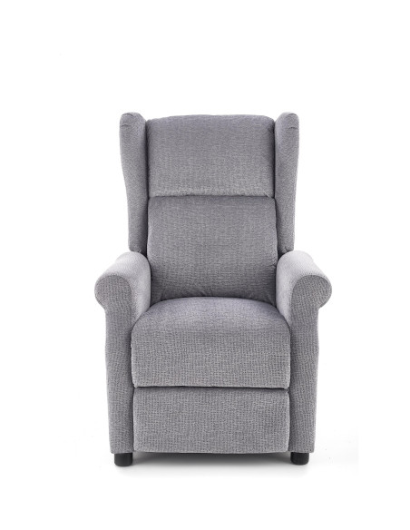 AGUSTIN Fotel Wypoczynkowy Rozkładany Popielaty | Relaks w Stylu i Komforcie