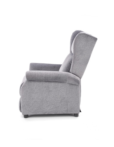 AGUSTIN Fotel Wypoczynkowy Rozkładany Popielaty | Relaks w Stylu i Komforcie