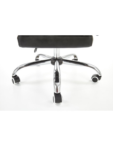 ALVIN Fotel Gabinetowy z Podnóżkiem - Czarna Eco Skóra - Elegancja i Komfort