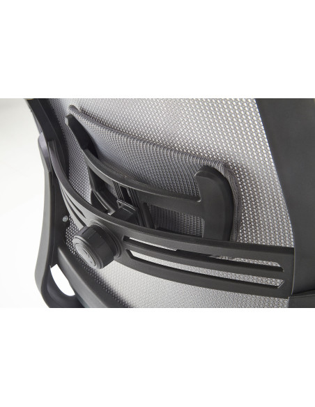 ARSEN Fotel Biurowy Popielaty z Regulowanym Podparciem Pleców Ergonomiczny