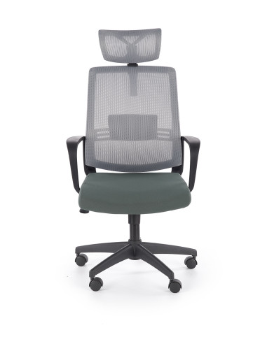 ARSEN Fotel Biurowy Popielaty z Regulowanym Podparciem Pleców Ergonomiczny