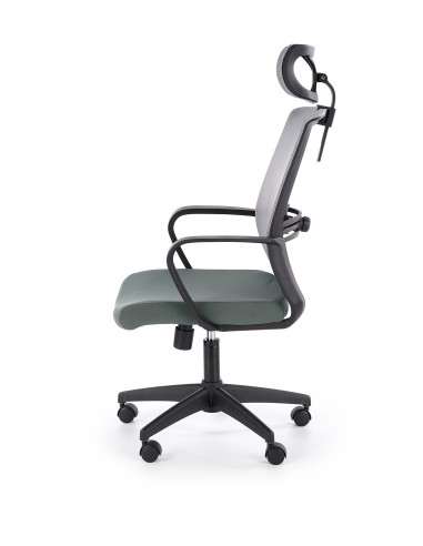 ARSEN Fotel Biurowy Popielaty z Regulowanym Podparciem Pleców Ergonomiczny